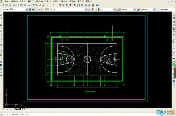篮球场标准尺寸图cad制作教程（附详细步骤及注意事项）-第2张图片-www.211178.com_果博福布斯