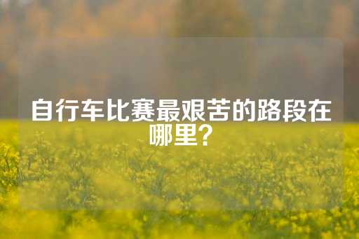 自行车比赛最艰苦的路段在哪里？